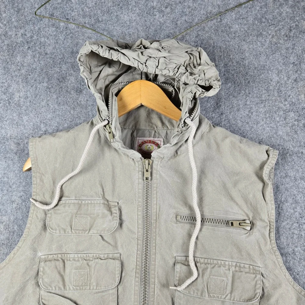 Vintage Banana Republic Safari Vest Mens Medium Khaki Utility Fishing Gorpcore